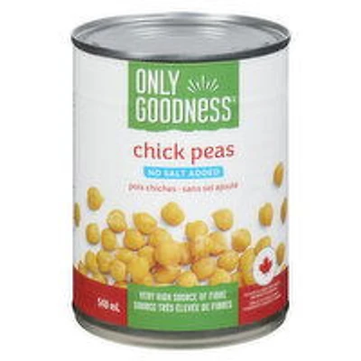 Only Goodness - Chick Peas, No Salt Added, 540 Millilitre