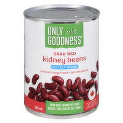 Only Goodness - Dark Red Kidney Beans, No Salt Added, 540 Millilitre
