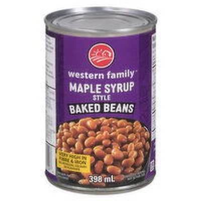 Western Family - Baked Beans Maple Style, 398 Millilitre