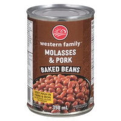 Western Family - Baked Beans, Molasses & Pork, 398 Millilitre