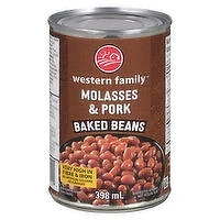 Western Family - Baked Beans, Molasses & Pork, 398 Millilitre