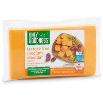 Only Goodness - Lactose Free Medium Cheddar, 400 Gram