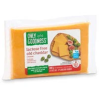 Only Goodness - Lactose Free Old Cheddar, 400 Gram