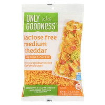 Only Goodness - Lactose Free Medium Cheddar Shredded Cheese, 375 Gram