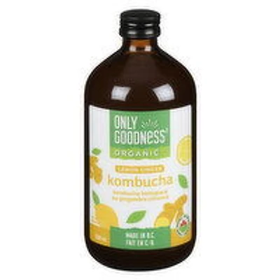 Only Goodness - Organic Kombucha - Lemon Ginger, 500 Millilitre