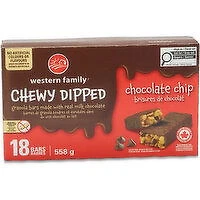 Western Family - Granola Bars Chocolate Chip, 18 Each