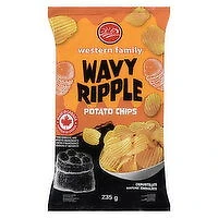 Western Family - Wavy Ripple Potato Chips, 235 Gram