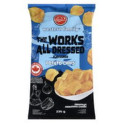 Western Family - Potato Chips, All Dressed, 235 Gram