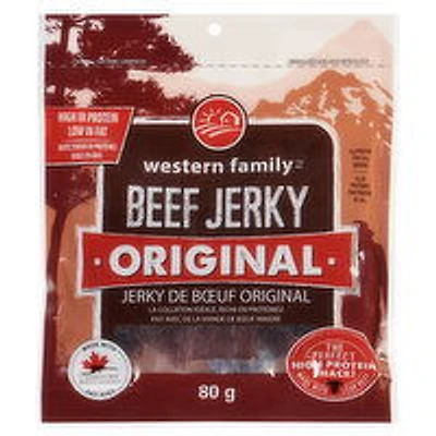 Western Family - Beef Jerky, Original, 80 Gram