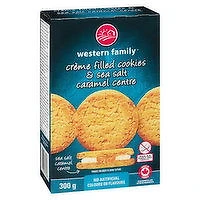 Western Family - Creme Filled Cookies & Sea Salt Caramel Centre, 300 Gram