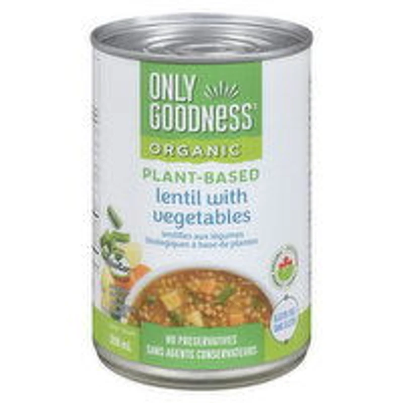 Only Goodness - Organic Plant-Based Lentil with Vegetables Soup, 398 Millilitre
