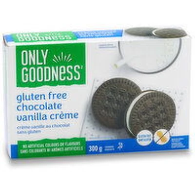 Only Goodness - Gluten Free Chocolate Vanilla Creme Cookies, 300 Gram