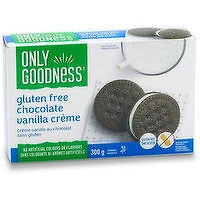 Only Goodness - Gluten Free Chocolate Vanilla Creme Cookies, 300 Gram