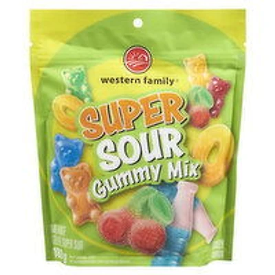 Western Family - Super Sour Gummy Mix Candy, 180 Gram