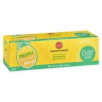 Western Family - Pineapple Splash Sparkling Water, 355mL Cans, 12 Each