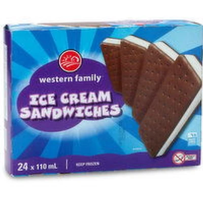 Western Family - Ice Cream Sandwich, 24 Each