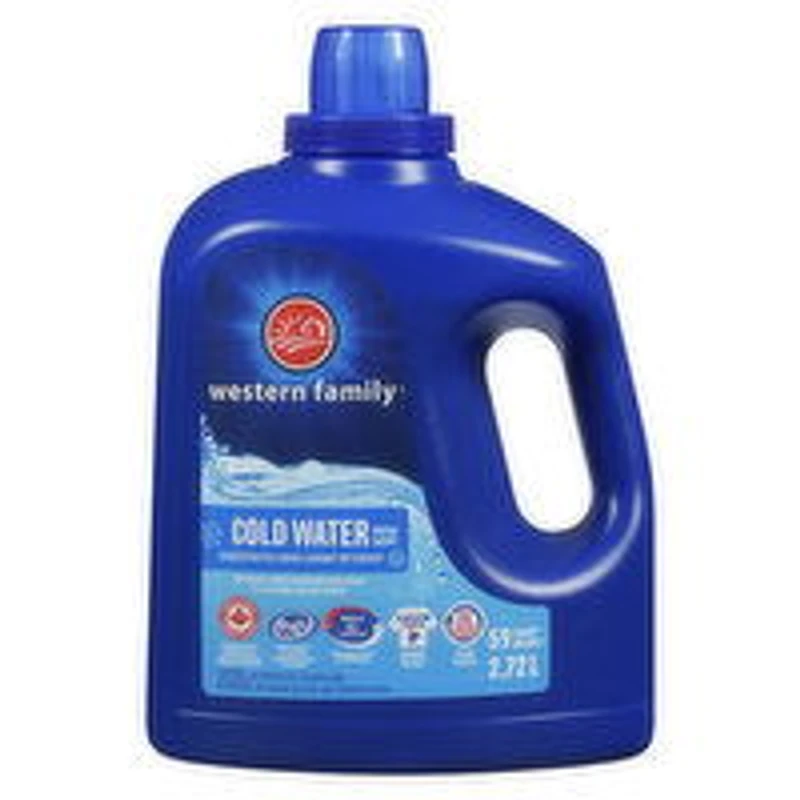 Western Family - Liquid Laundry Detergent Cold Water, 59 Loads, 2.72 Litre