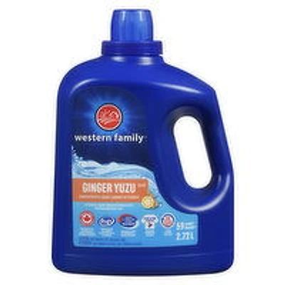 Western Family - Concentrated Liquid Laundry Detergent, Ginger Yuzu Scent, 2.72 Litre