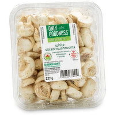 Only Goodness - White Mushrooms, Sliced, Organic, 227 Gram
