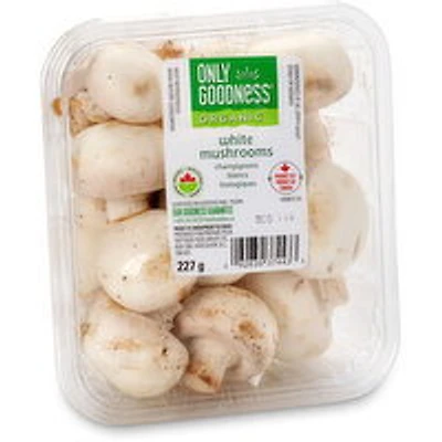 Only Goodness - Organic White Mushrooms, 227 Gram