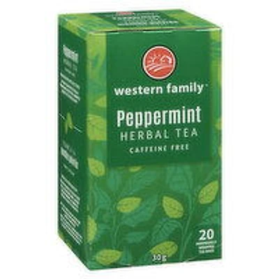 Western Family - Peppermint Herbal Tea, 20 Each