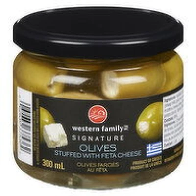 Western Family - Signature Feta Stuffed Olives, 300 Millilitre