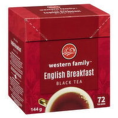 Western Family - English Breakfast Black Tea, 72 Each