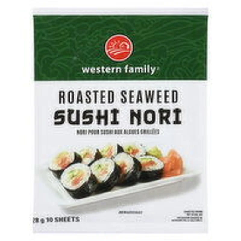 Western Family - Roasted Seaweed sushi nori, 28 Gram
