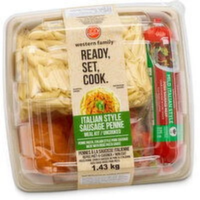 Western Family - Italian Style Sausage Penne Meal Kit, 1.43 Kilogram