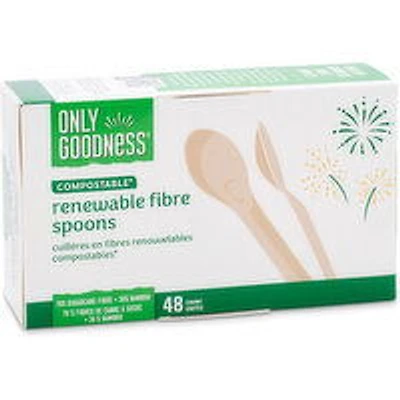 Only Goodness - Fibre Renewable Spoons, 48 Each