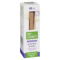 Only Goodness - Wooden Knives Compostable, 48 Each