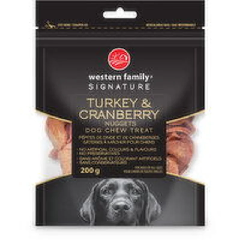 Western Family - Signature Turkey Cranberry Dog Chew, 200 Gram