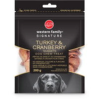 Western Family - Signature Turkey Cranberry Dog Chew, 200 Gram