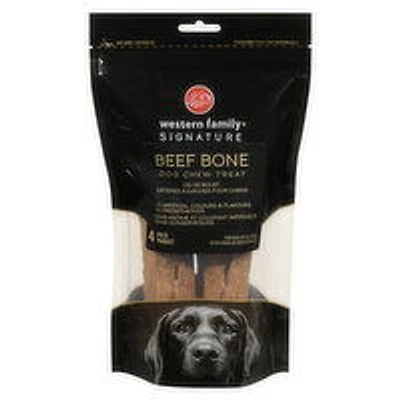 Western Family - Beef Bone Dog Chew Treat, 4 Each