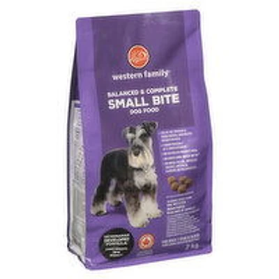 Western Family - Balanced & Complete Small Bite Dog Food, 2 Kilogram