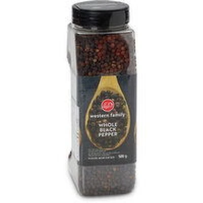 Western Family - Whole Black Pepper, 500 Gram