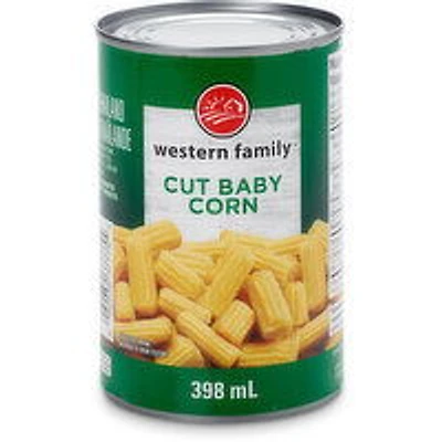 Western Family - Cut Baby Corn, 398 Millilitre