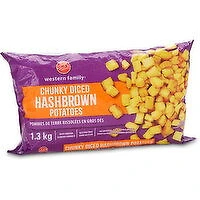 Western Family - Chunky Diced Hashbrown Potatoes, 1.3 Kilogram