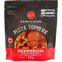 Western Family - Sliced Pepperoni Pizza Topper, 1 Each