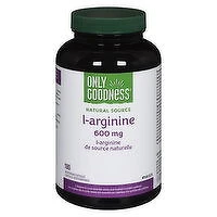 Only Goodness - Arginine Capsules 600mg, 180 Each