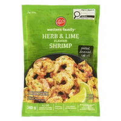 Western Family - Herb & Lime Shrimp, 340 Gram