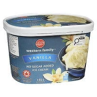 Western Family - No Sugar Added Vanilla Ice Cream, 1.65 Litre