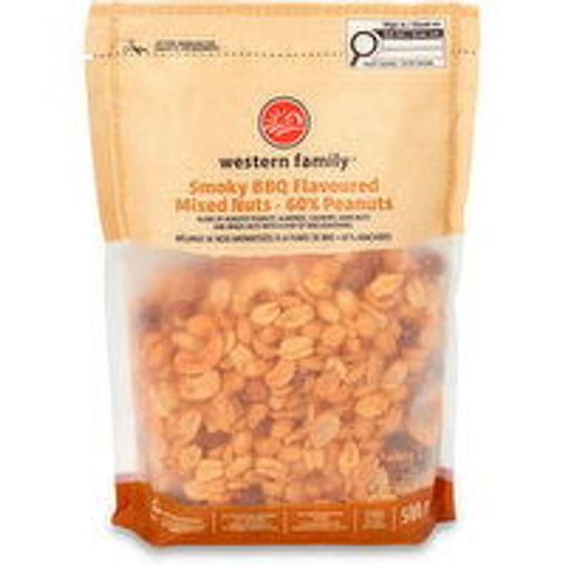 Western Family - Mixed Nuts, Smoky BBQ, 500 Gram