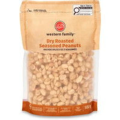 Western Family - Dry Roasted Seasoned Peanuts, 500 Gram
