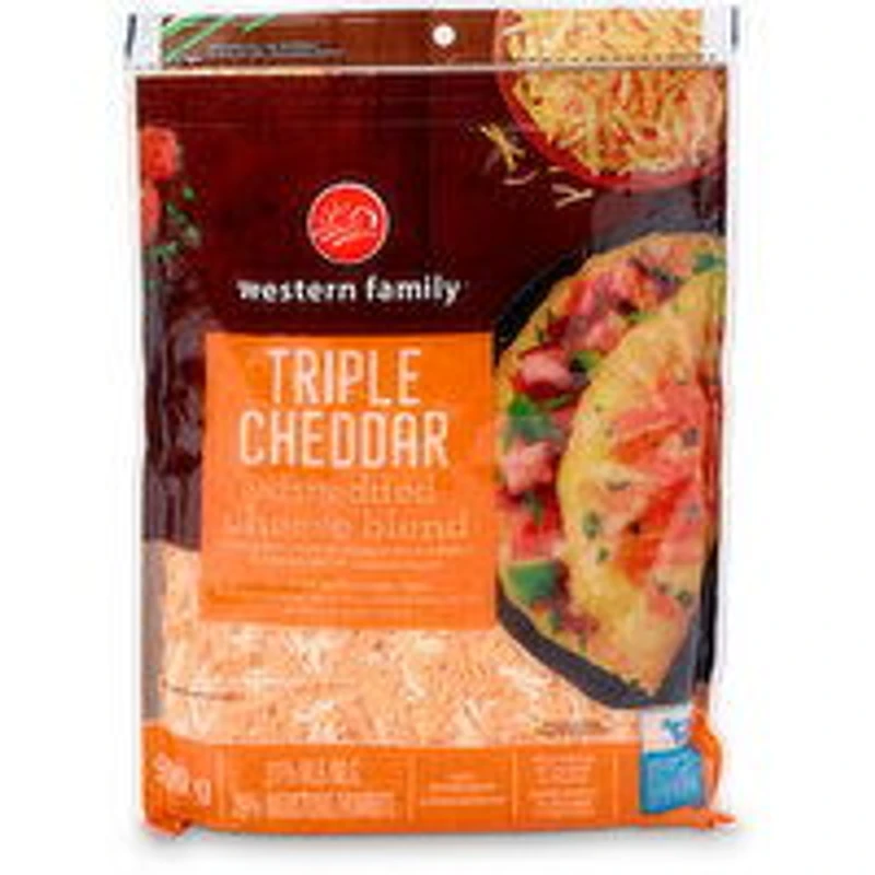 Western Family - Triple Shredded Cheddar Blend, 900 Gram