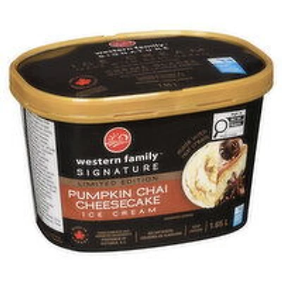 Western Family - Signature Pumpkin Chai Cheesecake  Ice Cream, Limited Edition, 1.65 Litre
