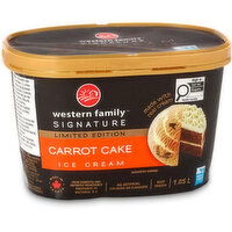 Western Canadian - Signature Carrot Cake Ice Cream, Limited Edition, 1.65 Litre