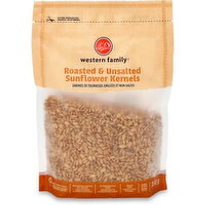 Western Family - Roasted Unsalted Sunflower Kernels, 350 Gram