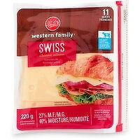Western Family - Swiss Cheese Slices, 220 Gram