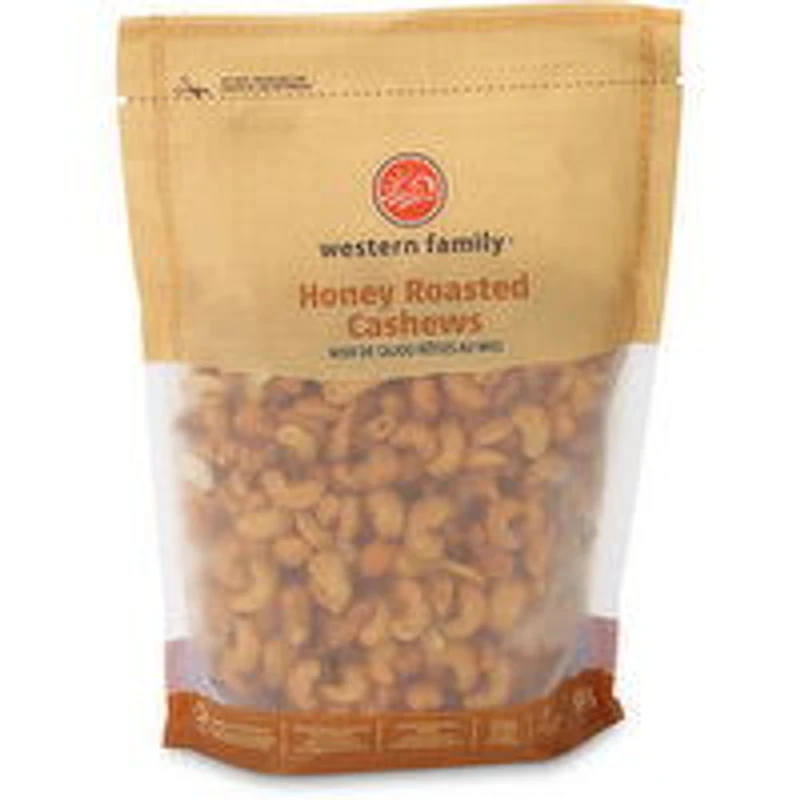 Western Family - Honey Roasted Cashews, 500 Gram